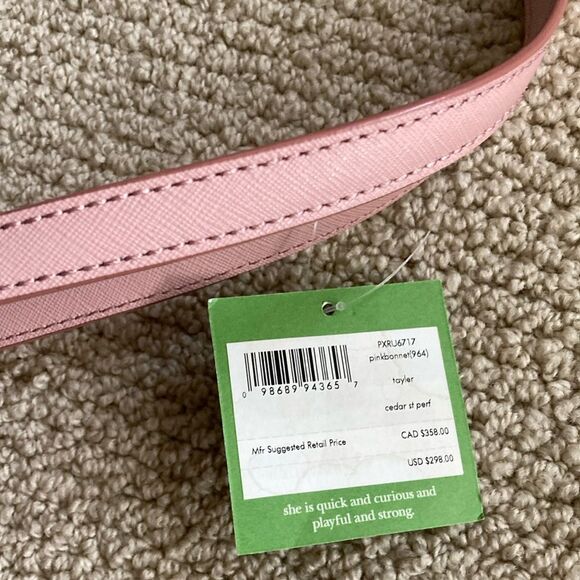 NEW Kate Spade Cedar Street Perforated Taylor Bag Handbag Texture Pink 2014 NWT - Picture 5 of 12